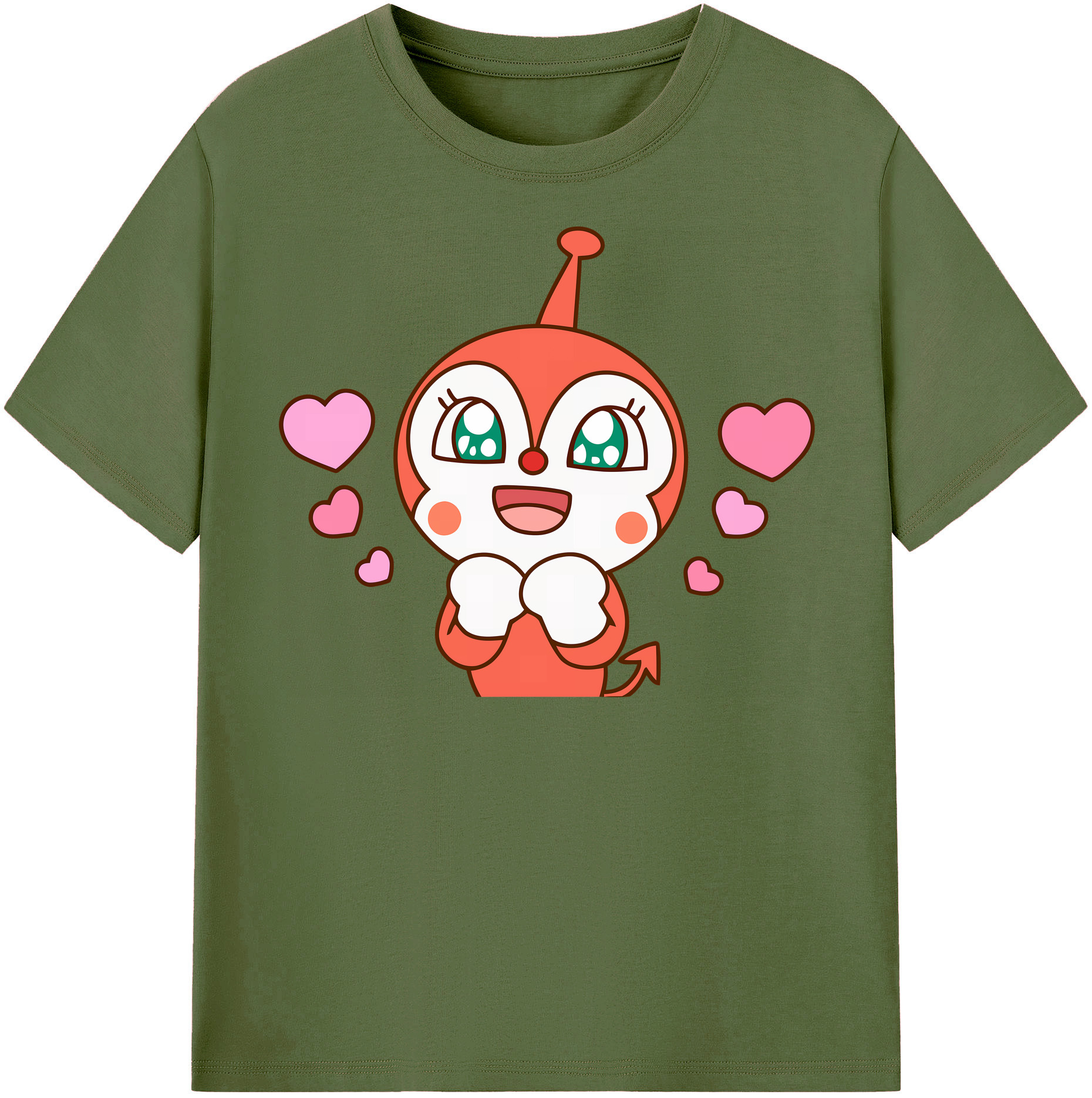 （画像用） アンパンマン Anpanman 綿100％半袖Tシャツ（フロントプリント）